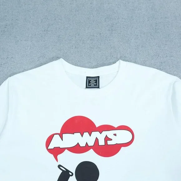 Always White Fun Graphic Short Sleeve T Shirt